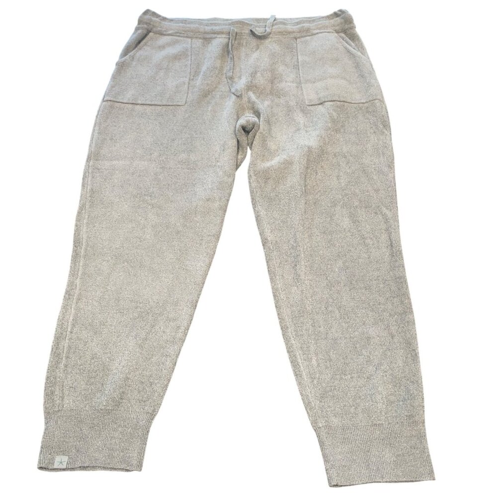 Women’s Cozy Knit Jogger Pants - Light Gray